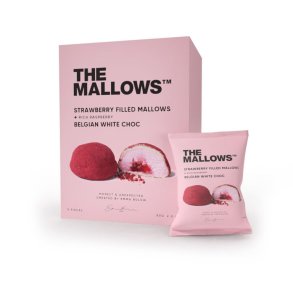THE MALLOWS - Filled mallows - strawberry rich raspberry - 5 stk.