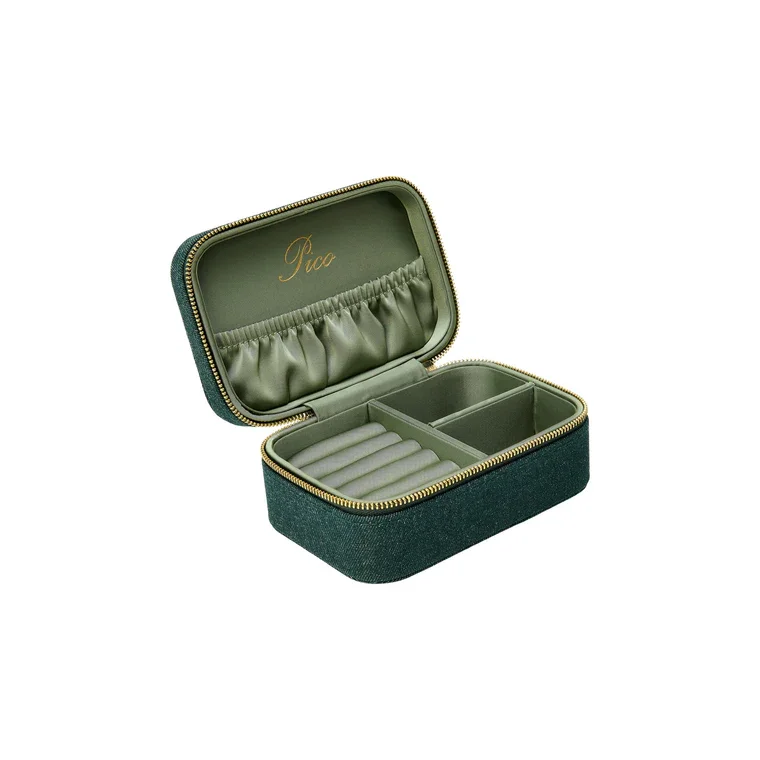 Pico - Large Jewelry Box - Forest denim