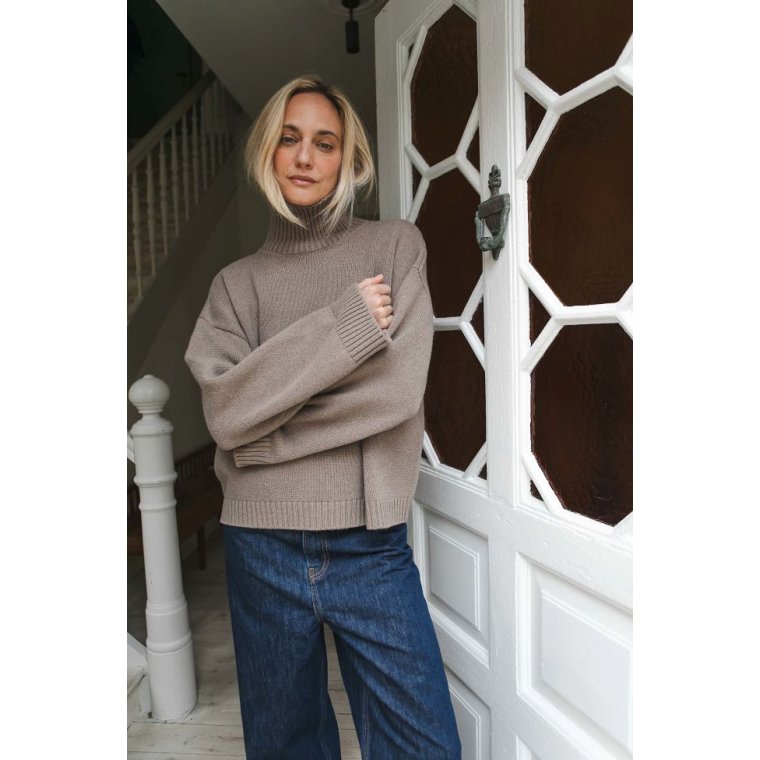 Studio Feder - THYRA KNIT  - WOOL CASHMERE - OAT MELANGE