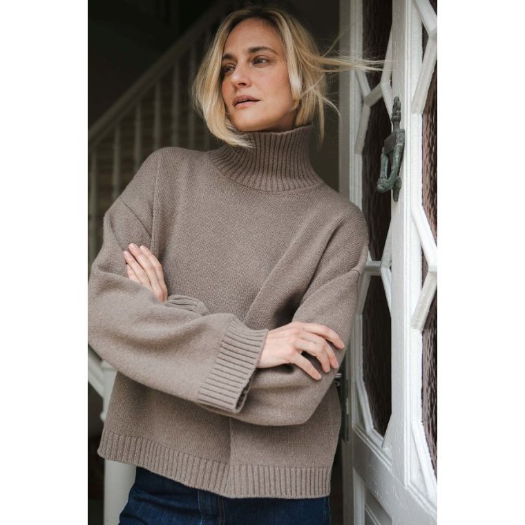 Studio Feder - THYRA KNIT  - WOOL CASHMERE - OAT MELANGE