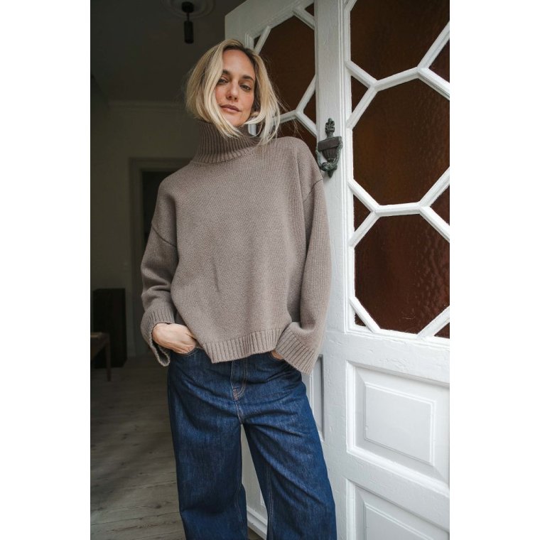 Studio Feder - THYRA KNIT  - WOOL CASHMERE - OAT MELANGE