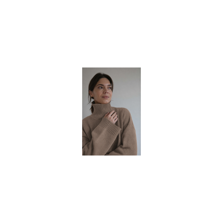 Studio Feder - THYRA KNIT  - WOOL CASHMERE - OAT MELANGE