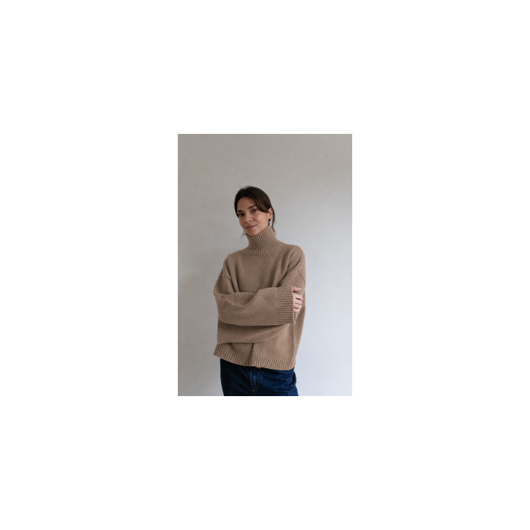Studio Feder - THYRA KNIT  - WOOL CASHMERE - OAT MELANGE