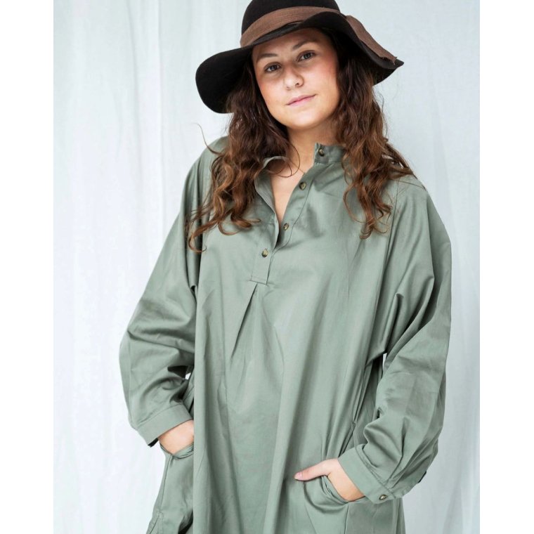 TINTOK - Tine Khaki 100% organic cotton dress
