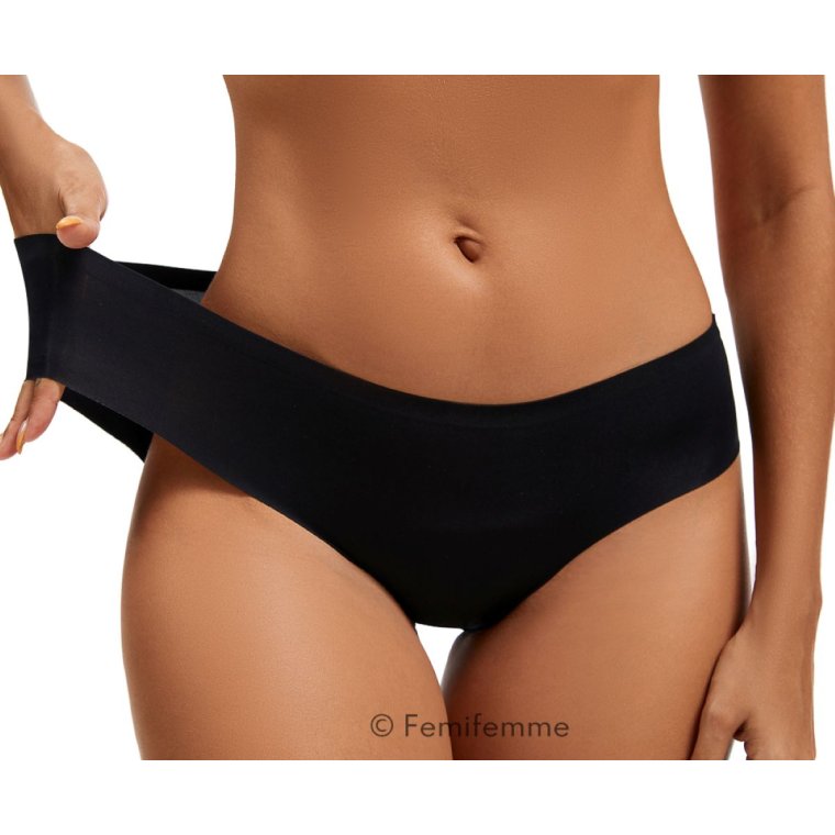 Femifemme - Invisible Soft S�ml�s Tai Trusse - Sort