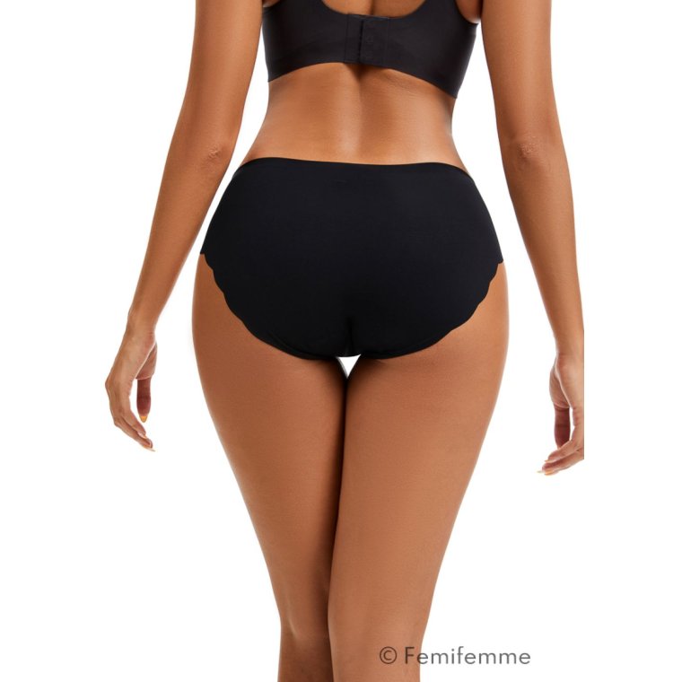 Femifemme - Invisible Soft S�ml�s Tai Trusse - Sort