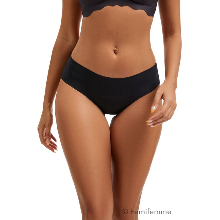 Femifemme - Invisible Soft S�ml�s Tai Trusse - Sort