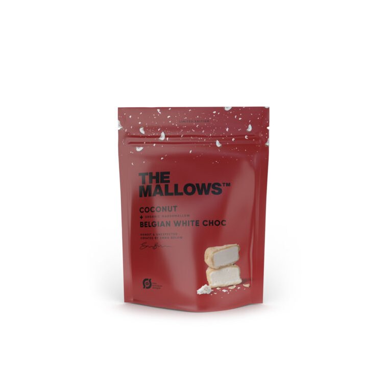 THE MALLOWS - COCONUT & WHITE CHOC  SKUMFIDUSER MED KOKOS & HVID CHOKOLADE