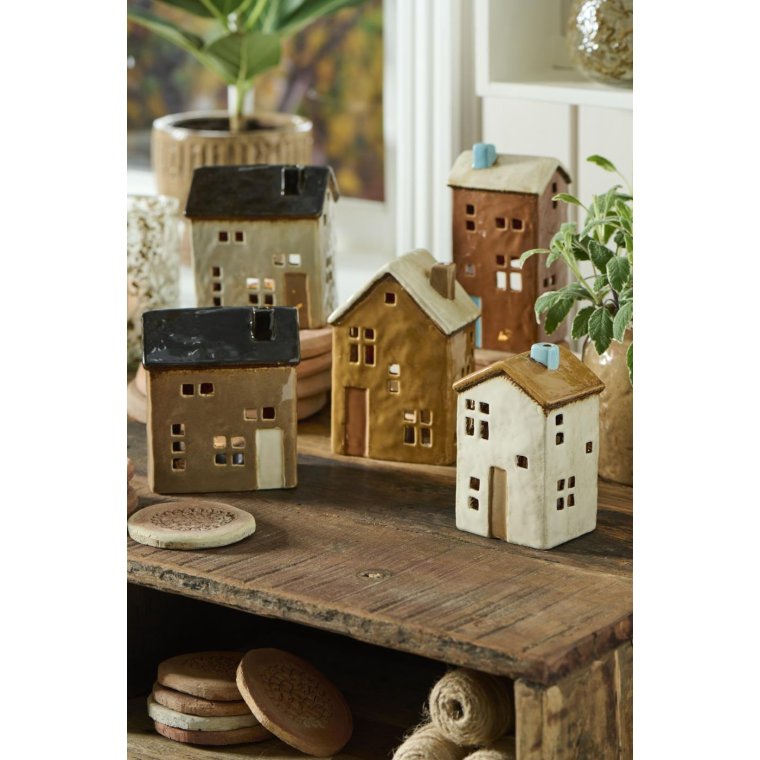 IB LAURSEN - Hus t/fyrfadslys Brighton rustfarvet dr