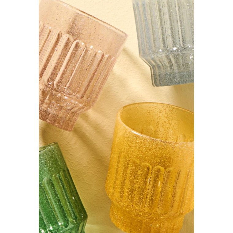 IB LAURSEN - Drikkeglas 4 ass farver m/bobler