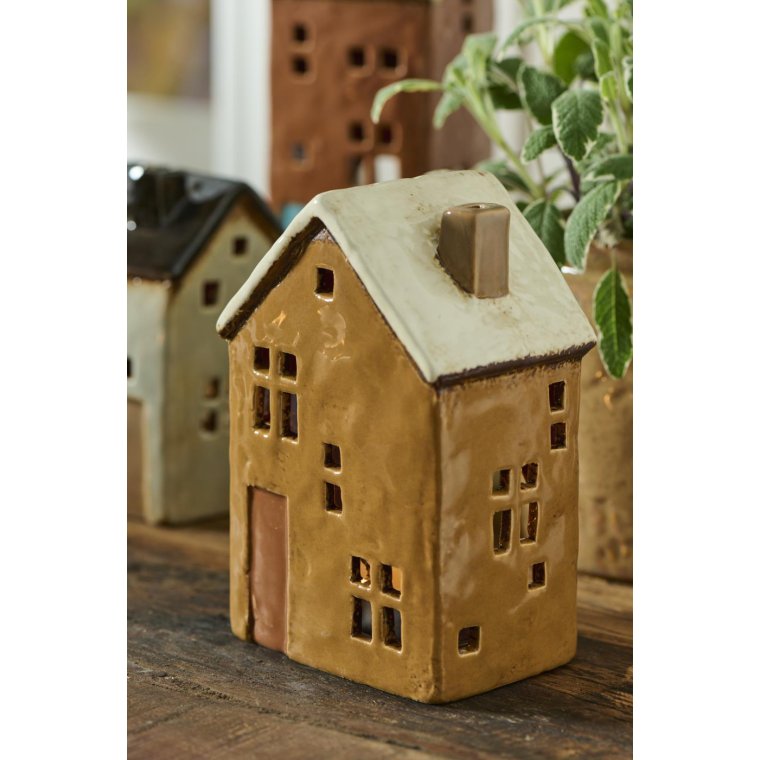 IB LAURSEN - Hus t/fyrfadslys Brighton brun dr