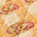 IB LAURSEN - Quilt m/orange, rdt og grnt blokmnster