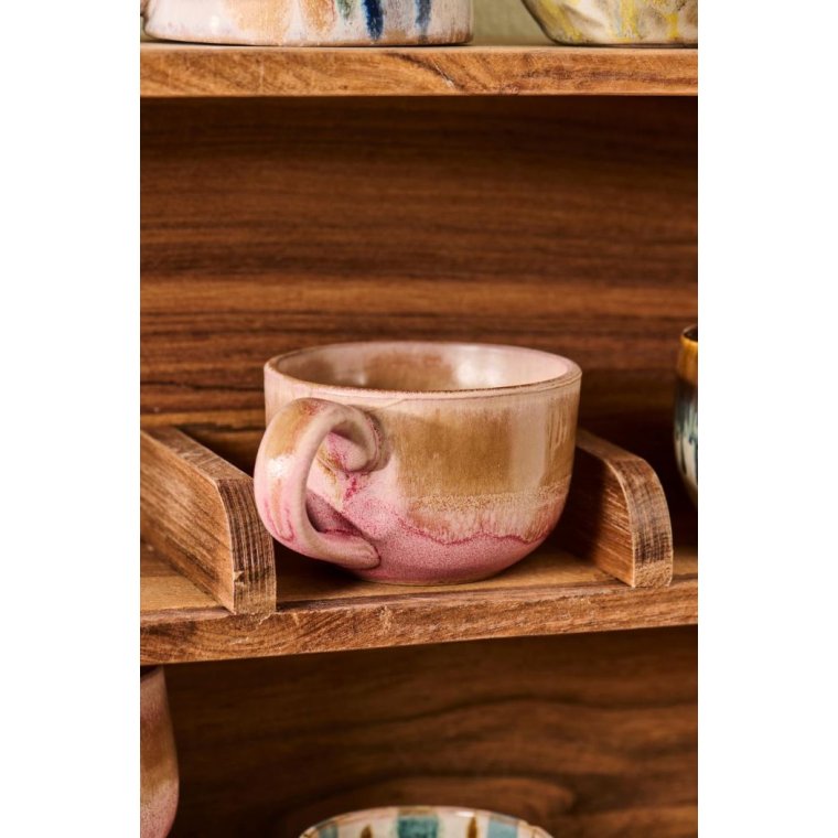 IB LAURSEN - Krus m/hank Trosa lysebrun og sart rosa