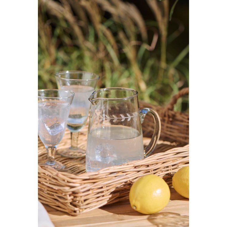 IB LAURSEN - Kande klart glas m/hank og bladranke 800 ml