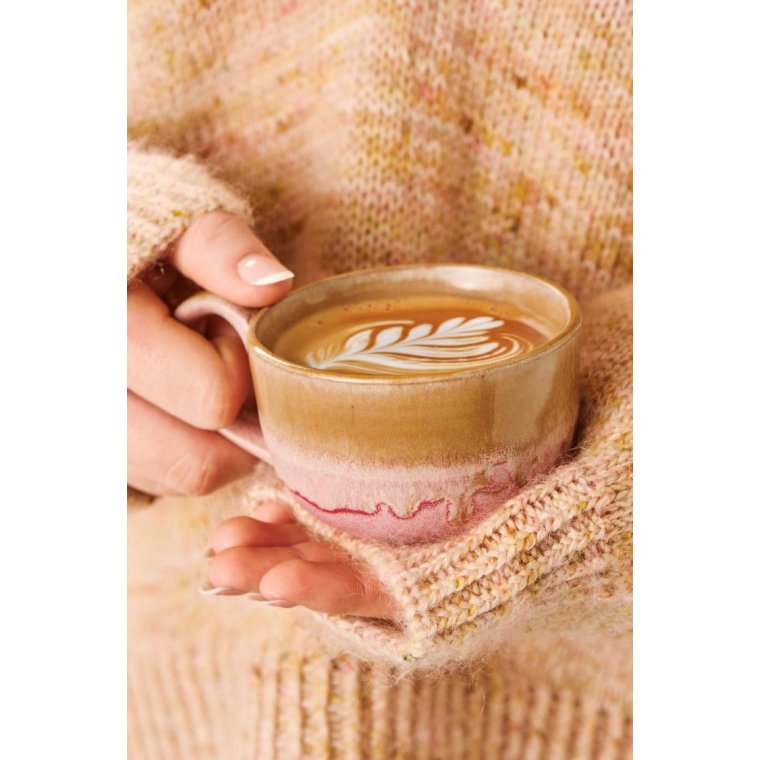 IB LAURSEN - Krus m/hank Trosa lysebrun og sart rosa