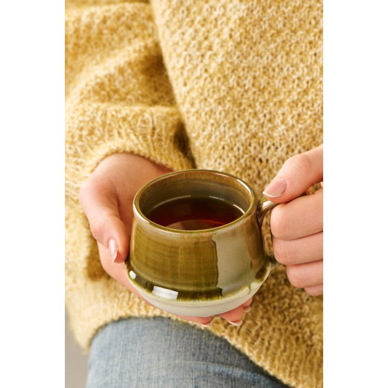 IB LAURSEN - Krus m/hank Kalmar mosgrn glasur