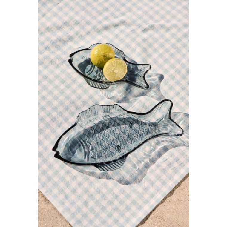 IB LAURSEN - Fiskefad stor mrkeblt glas