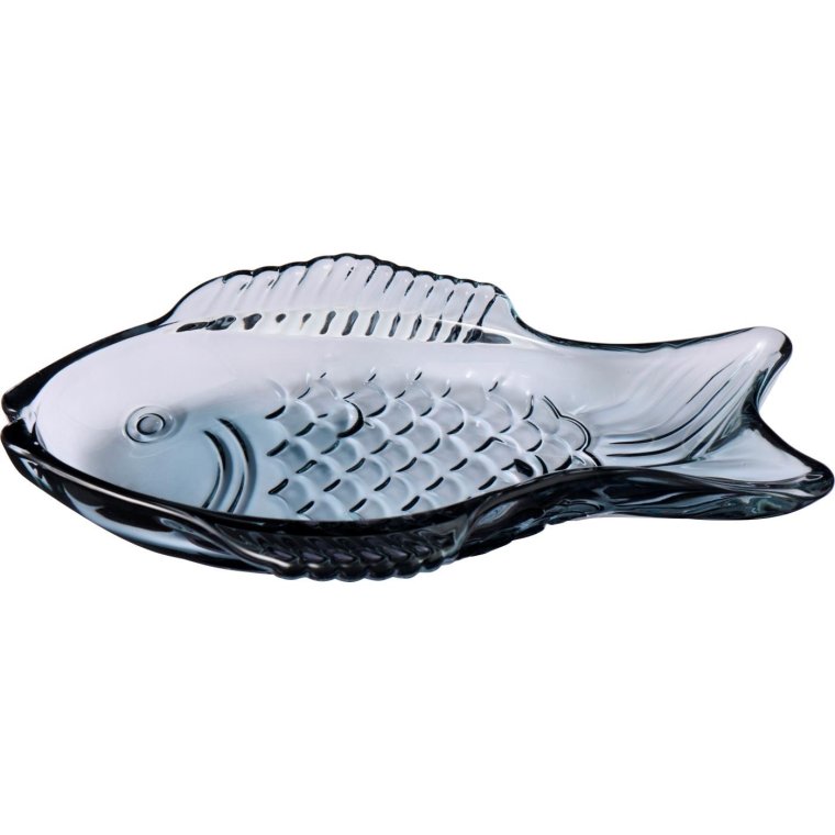 IB LAURSEN - Fiskefad stor mrkeblt glas