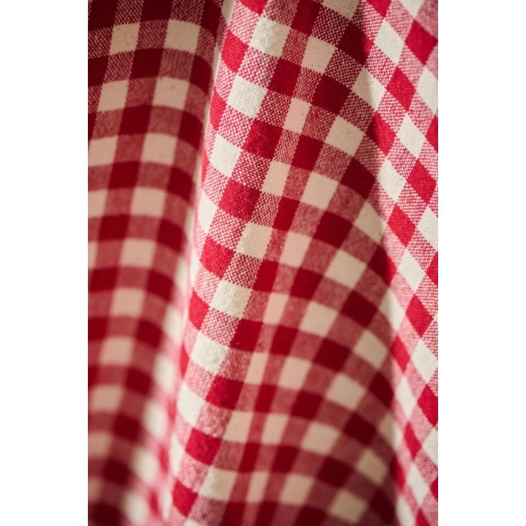 IB LAURSEN - Viskestykke Asta rd m/naturfarvede sm tern