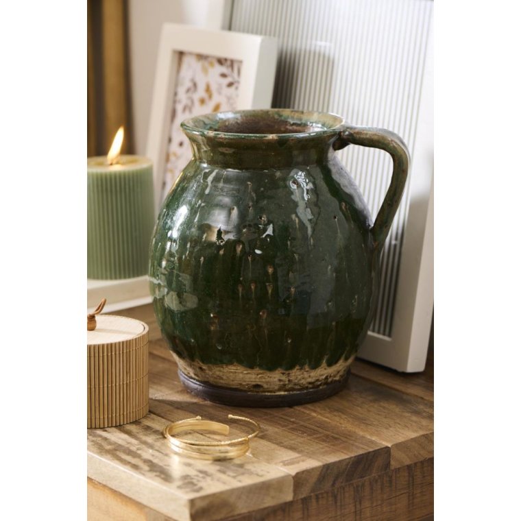 IB LAURSEN - Vase m/hank rustik grn Avignon