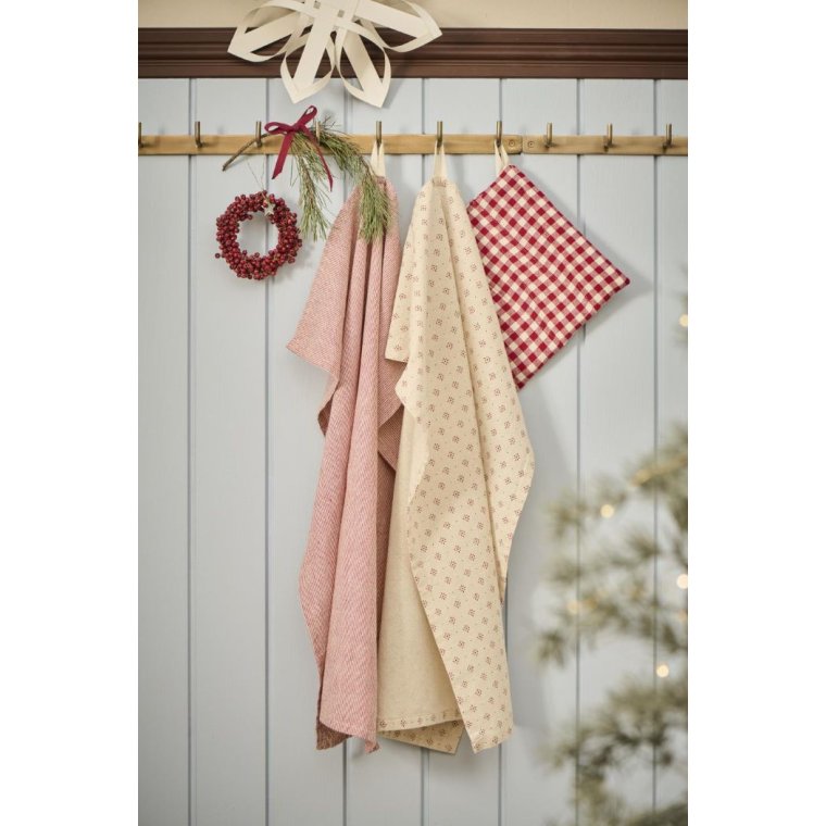 IB LAURSEN - Grydelap Asta rd m/naturfarvede sm tern