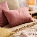 Ib Laursen - Quilt sand m/dusty plum striber