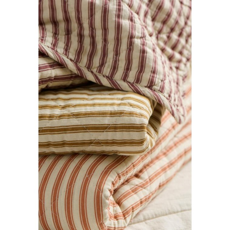Ib Laursen - Quilt sand m/ochre green striber