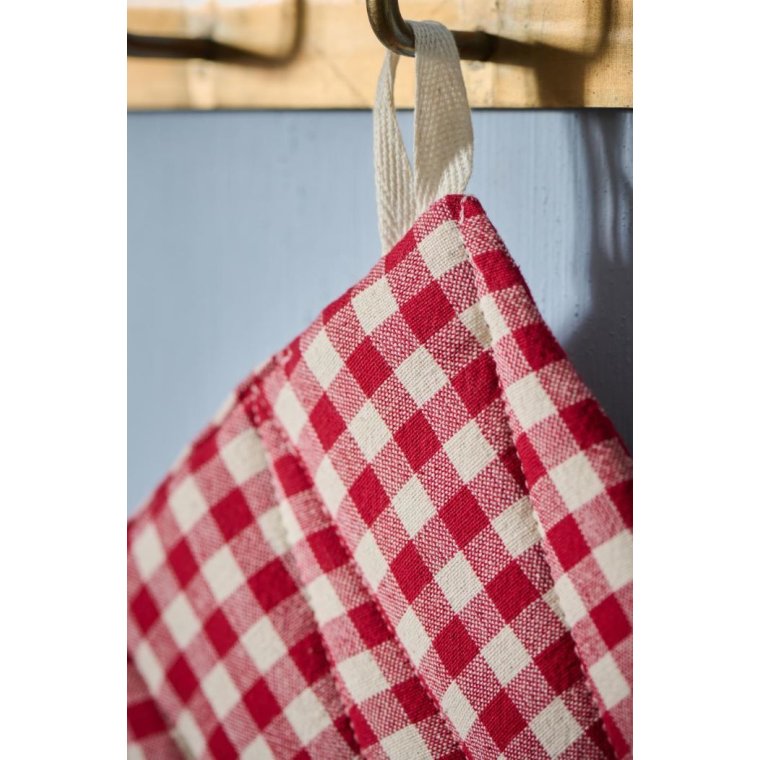 IB LAURSEN - Grydelap Asta rd m/naturfarvede sm tern