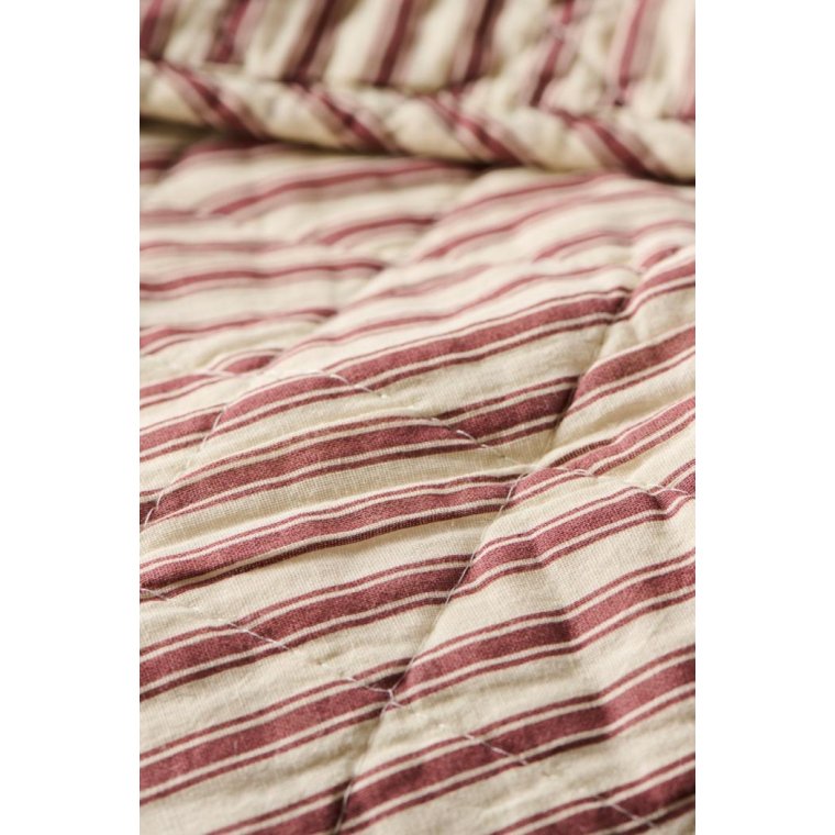 Ib Laursen - Quilt sand m/dusty plum striber