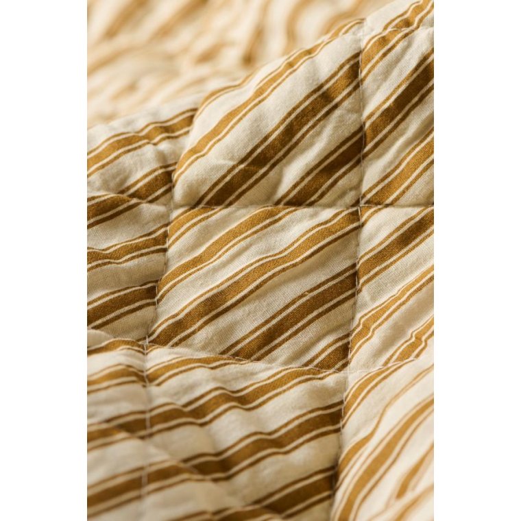 Ib Laursen - Quilt sand m/ochre green striber