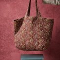 Ib Laursen - Taske quiltet rosa m/gr�nt, gr�t og m�rkrosa paisleym�nster