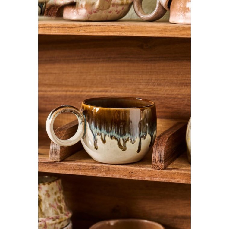 IB LAURSEN - Krus m/hank Vallvik jordnre toner m/bl lbeglasur