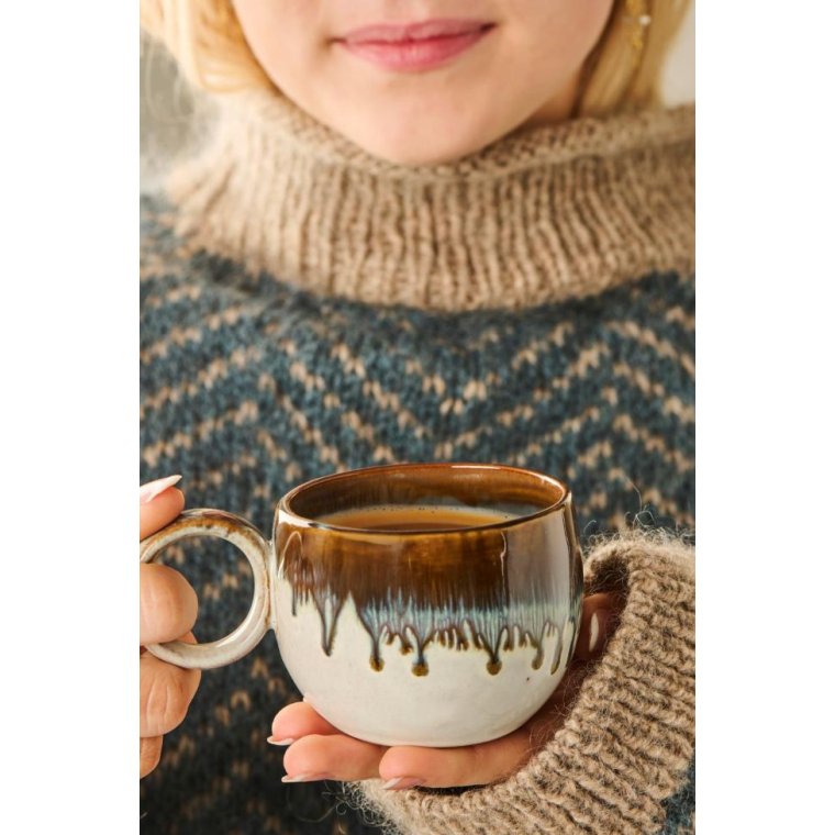 IB LAURSEN - Krus m/hank Vallvik jordnre toner m/bl lbeglasur