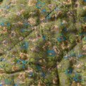 Ib Laursen - Quilt gr� m/gr�nne, bl� og rosa blomster