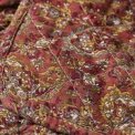 Ib Laursen - Quilt rosa m/gr�nt, gr�t og m�rkrosa paisleym�nster