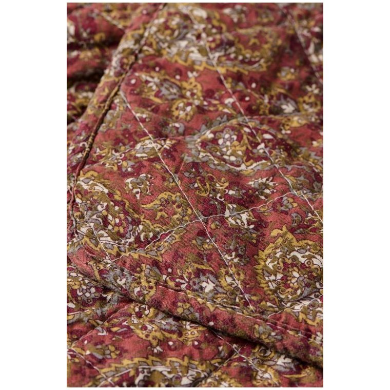 Ib Laursen - Quilt rosa m/gr�nt, gr�t og m�rkrosa paisleym�nster