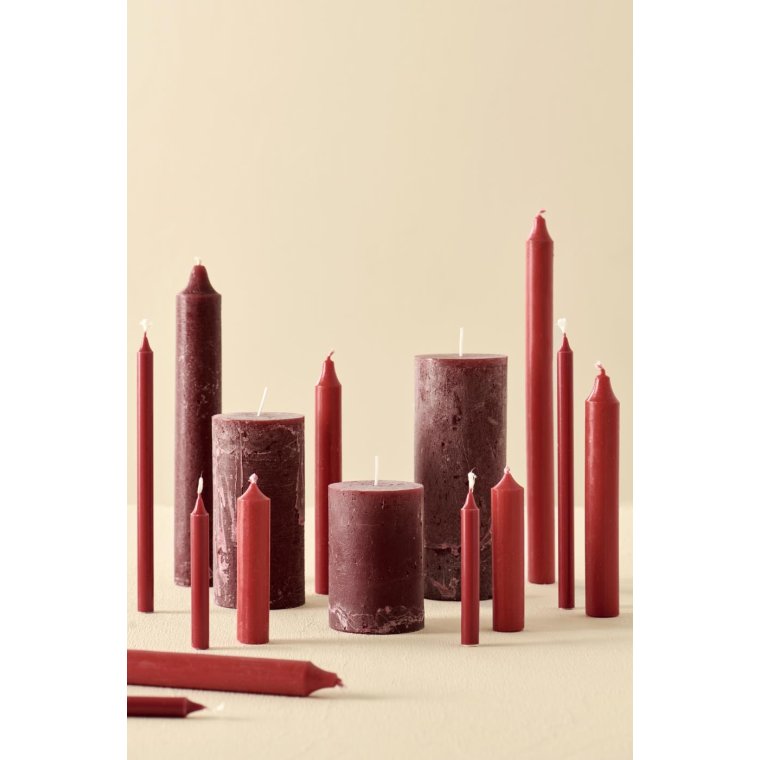 Ib Laursen - Kronelys rd rustik - 4 stk.