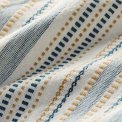 IB LAURSEN - Viskestykke Celine hvid m/blt og beige indvvet mnster