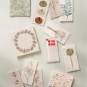 IB LAURSEN - Serviet blomstermotiv i bl og teglfarver 20 stk pr pakke