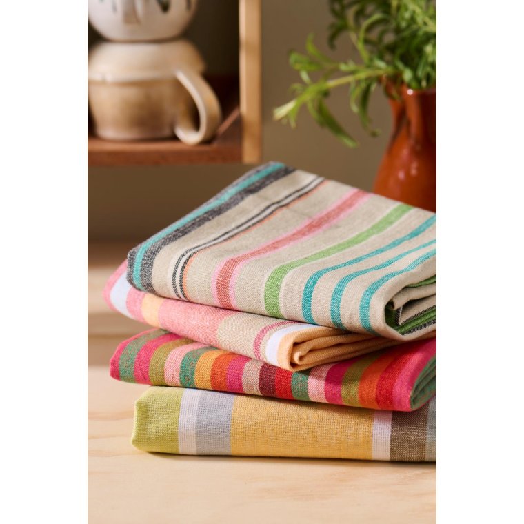 IB LAURSEN - Viskestykke m/multifarvede striber - no. 1