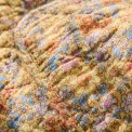 Ib Laursen - Quilt gul m/gule, bl�, orange og lilla blomster