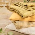 Ib Laursen - Quilt sart gul m/off white og gr�t m�nster