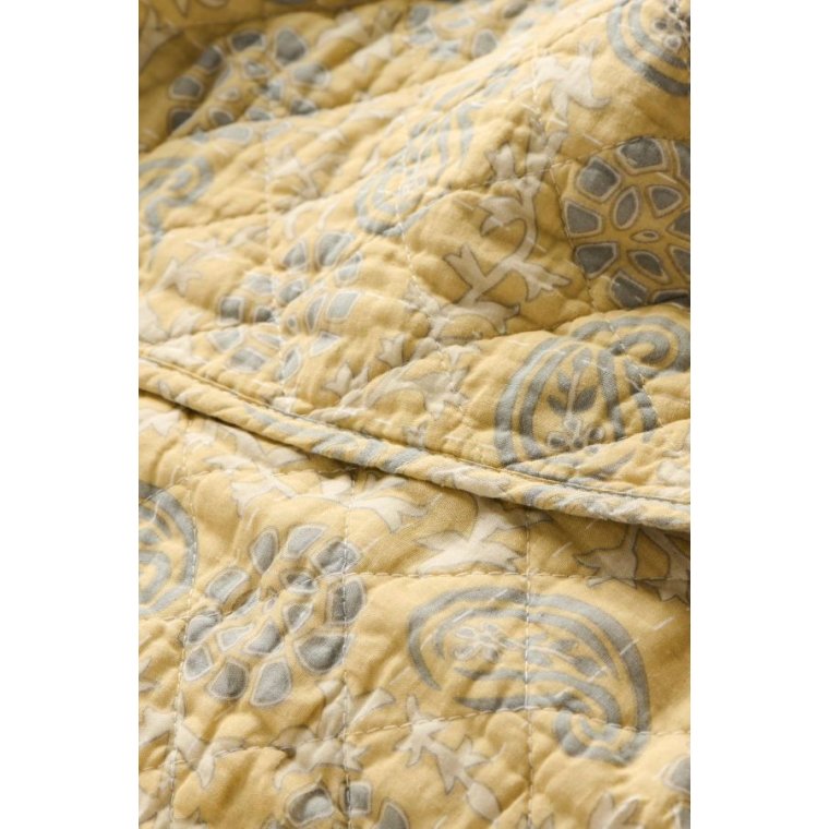 Ib Laursen - Quilt sart gul m/off white og gr�t m�nster