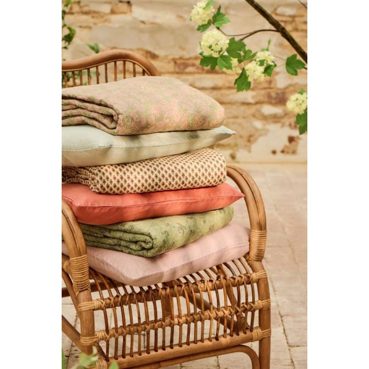 Ib Laursen - Quilt m/gr�nt og rosa paisleym�nster
