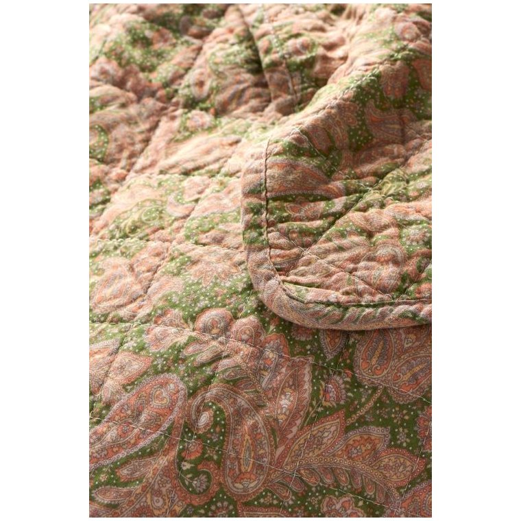 Ib Laursen - Quilt m/gr�nt og rosa paisleym�nster