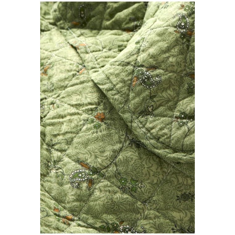 Ib Laursen - Quilt gr�n m/blomsterranker