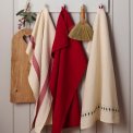 Ib Laursen - Viskestykke Grethe natur m/juletr�er p� stribe
