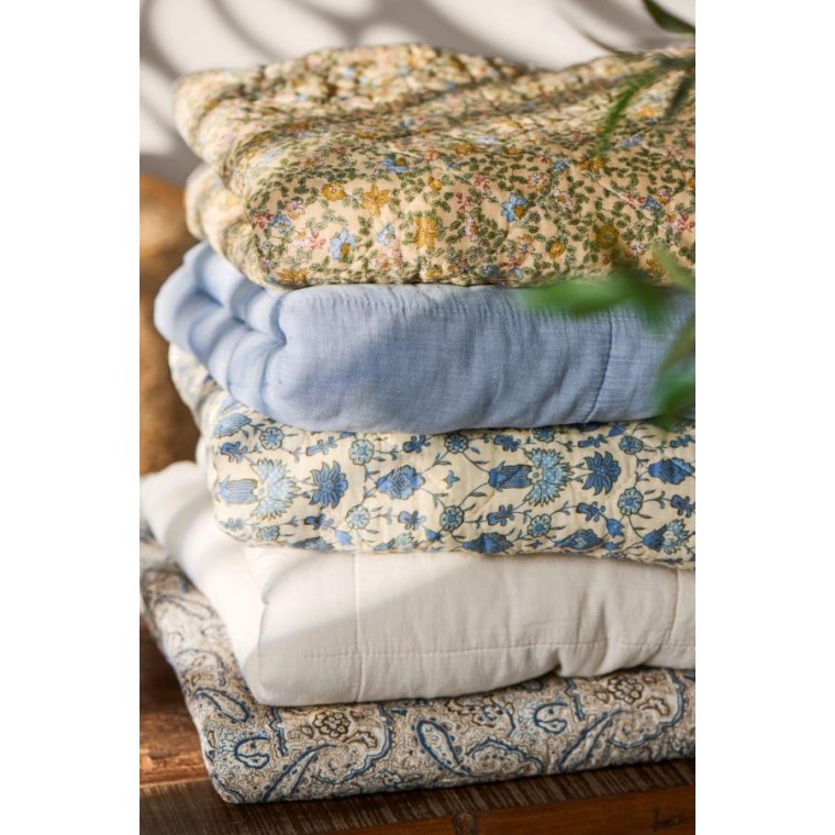 IB LAURSEN - Quilt naturfarvet m/blt mnster
