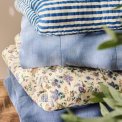 Ib Laursen - Quilt m/off white og bl� striber