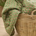 Ib Laursen - Quilt Charlotte grn m/pink blomster